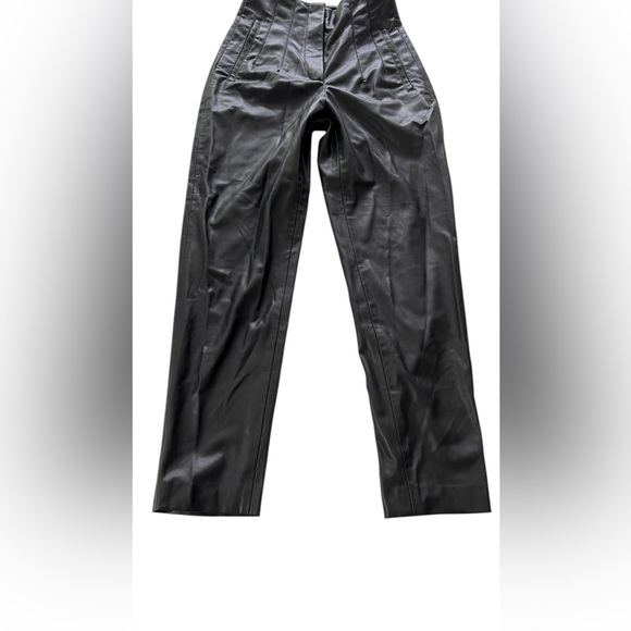 NWT Zara faux leather straight leg pants XS - Picture 4 of 10